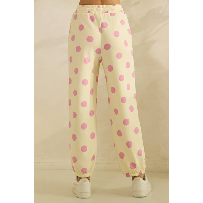 Pink Polka Dot Sweatpants