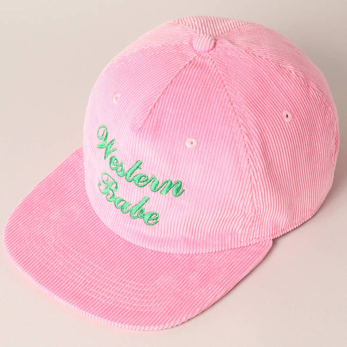 Western Babe Corduroy Cap