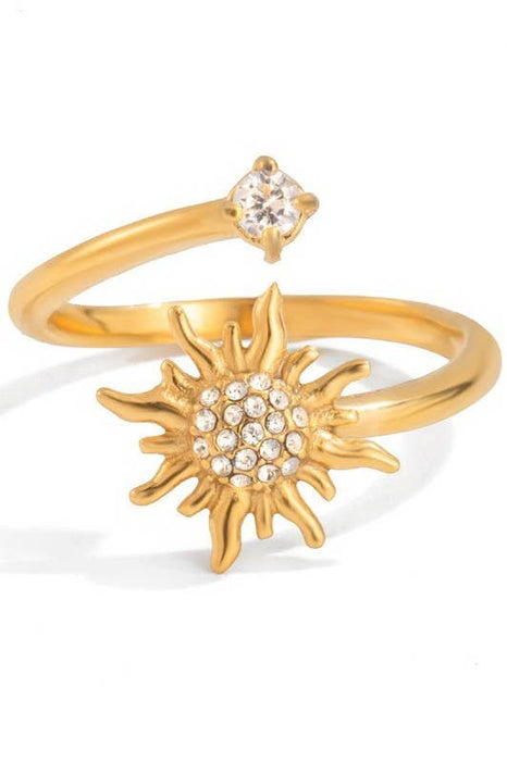 Flower Wrap Around Ring- 18k Gold