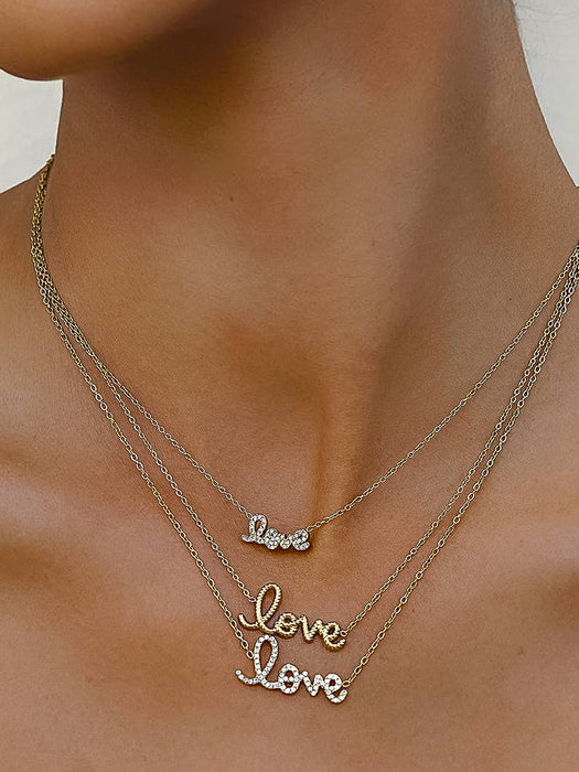 Love Letter Necklace - 18k Gold