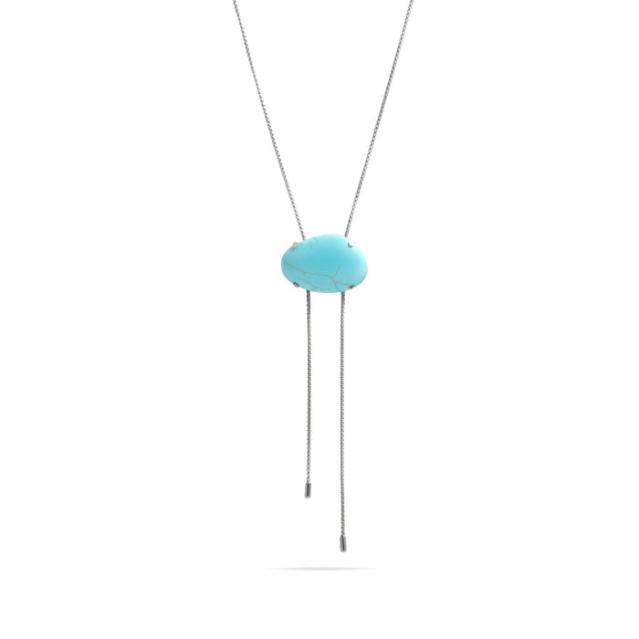 Turquoise Charm Bolo Necklace