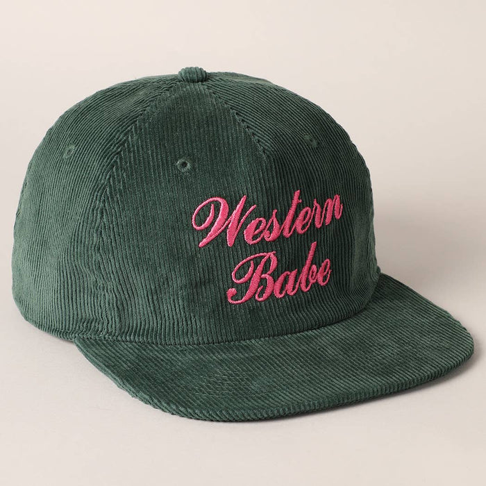 Western Babe Corduroy Cap