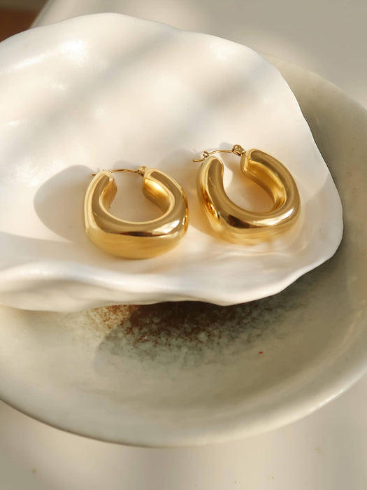 Hunter Hoop Earrings- 18K Gold