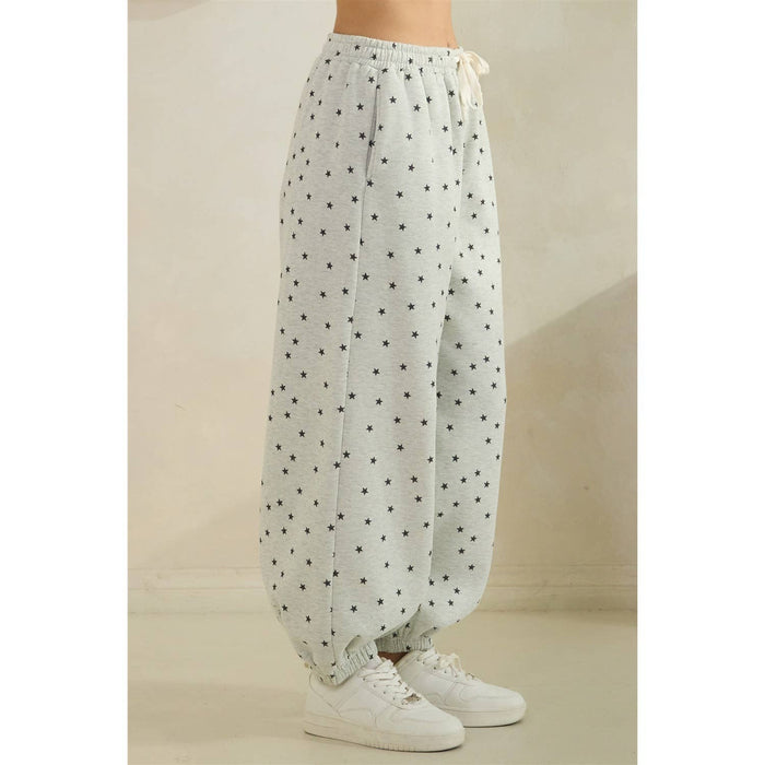 Star Printed Sweat Pants