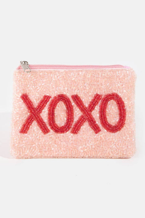 Beaded Xoxo Coin Purse