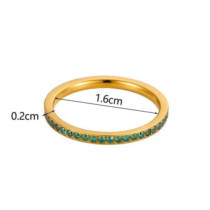 Rhinestone Eternity Band - 18k Gold