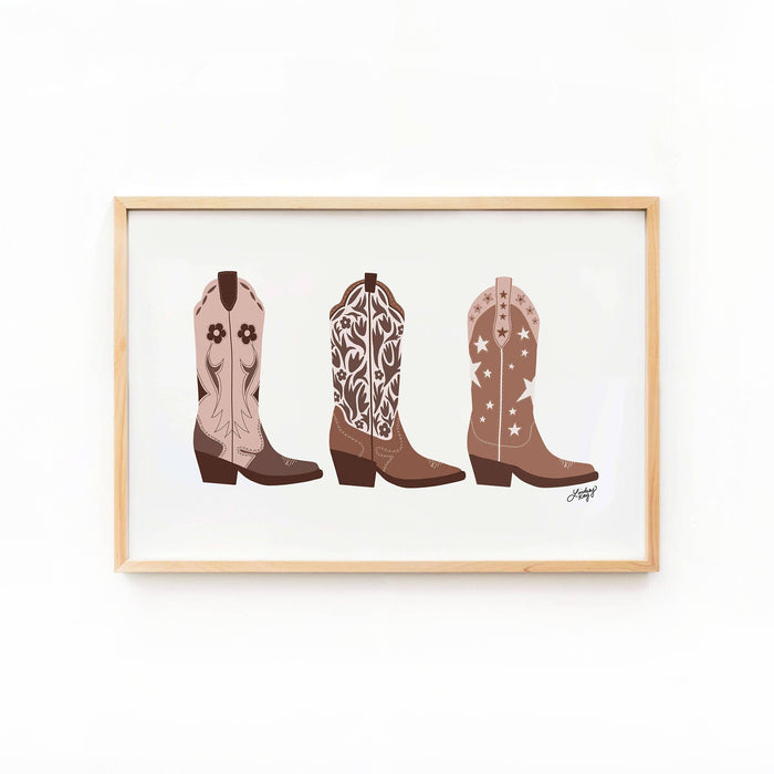 Western Cowboy Boots Print