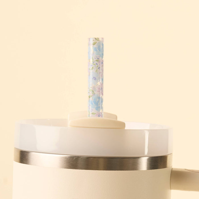 Tumbler Straw Set-Secret Garden Blue