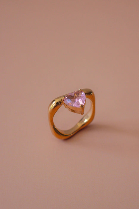 Pink Romy Ring - 18k Gold