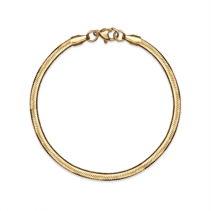 Herringbone Bracelet - 18k Gold