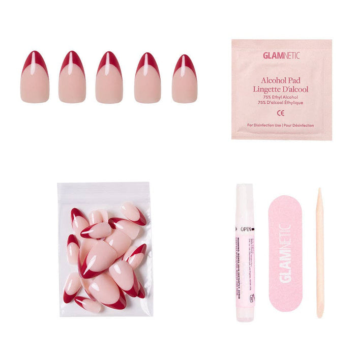 Red French Tip Press-On Nails