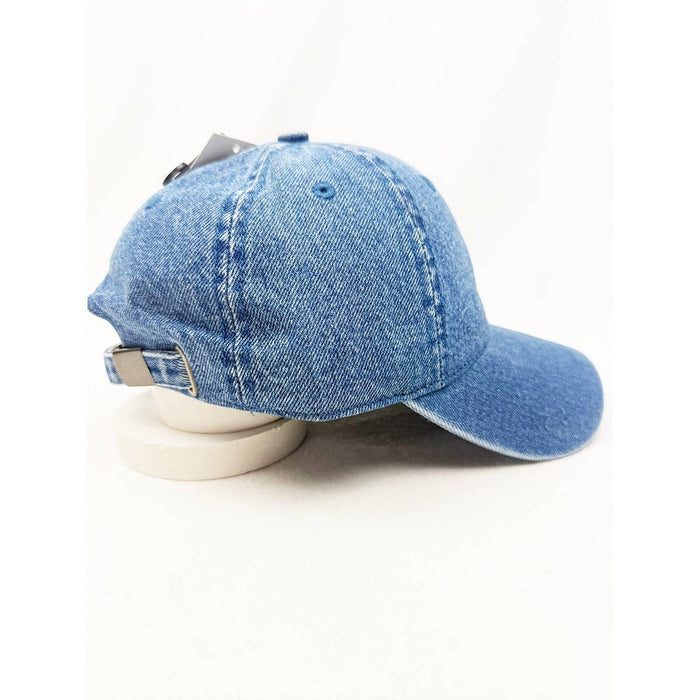 Pink Bow Denim Baseball Cap