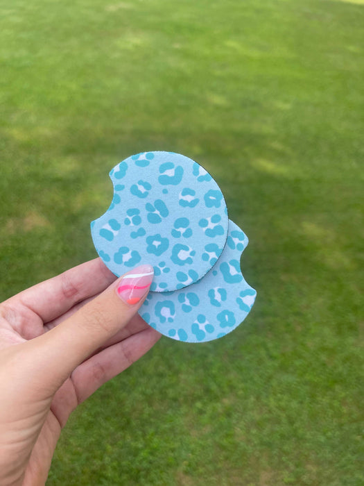 Car Coaster Set - Leopard Print