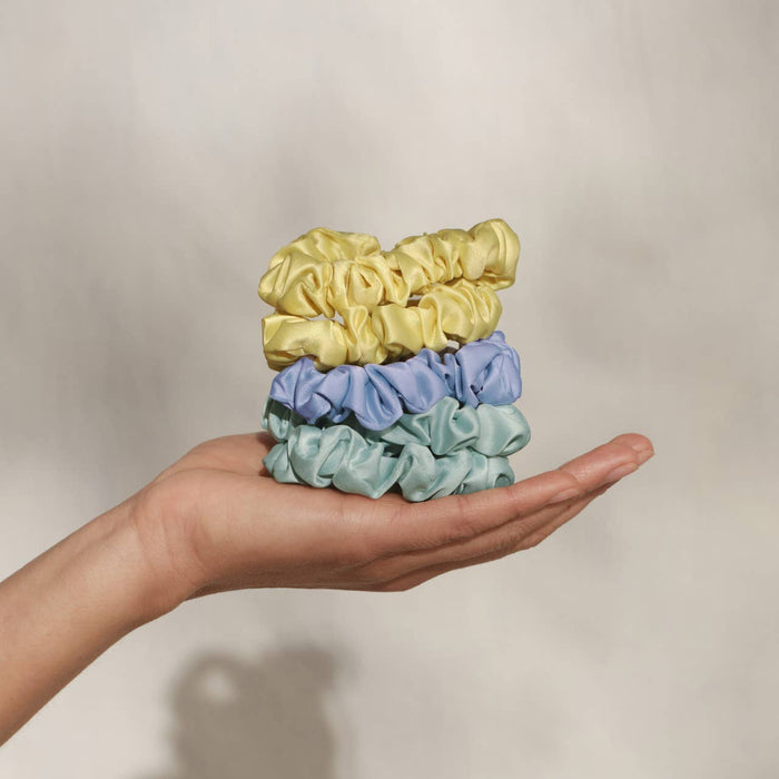 Kitsch Satin Scrunchies Set- Multi-color
