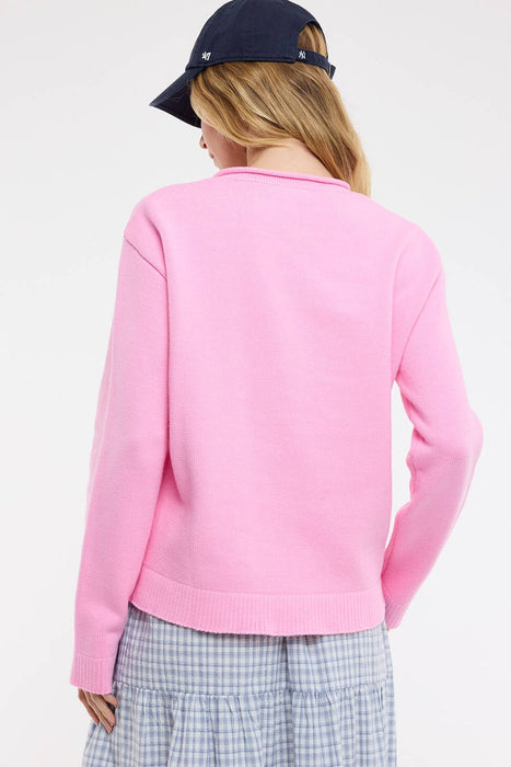 Raw Edge Button-Up Cardigan