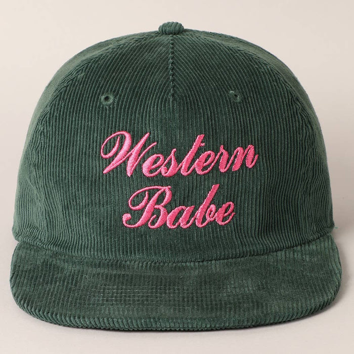 Western Babe Corduroy Cap