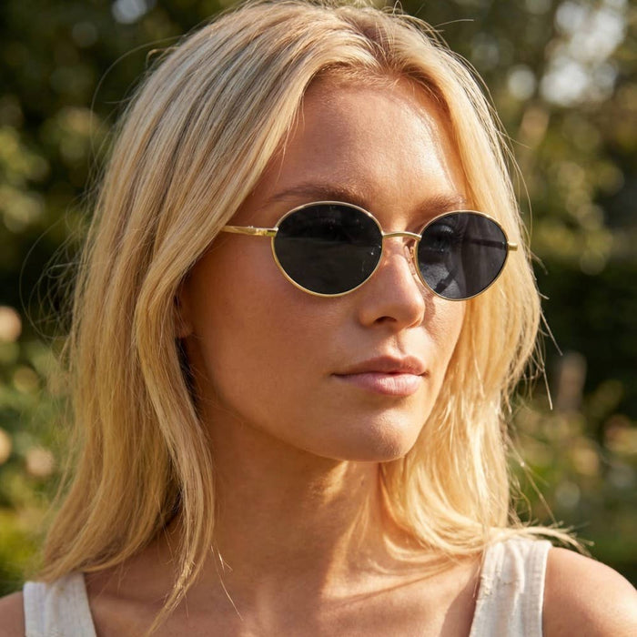 Slim Oval Cat Eye Sunglasses