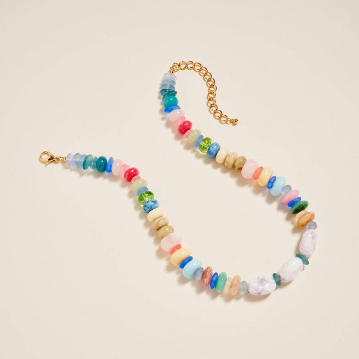 Marbled Ombre Resin Bead Seaglass Necklace