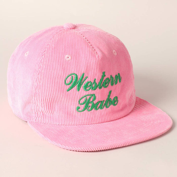 Western Babe Corduroy Cap