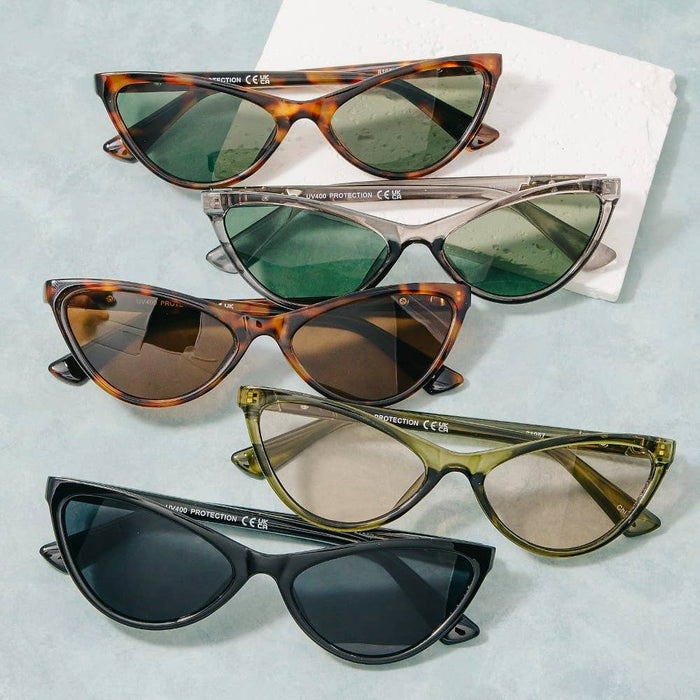 Oversized Cat Eye Sunglasses Set