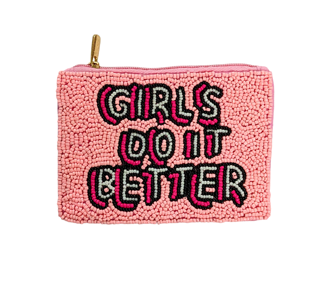 Girls Do It Better Beaded Coin purse