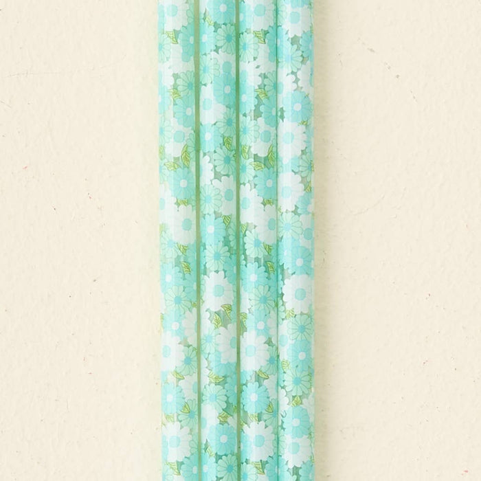 Tumbler Straw Set-Daisy Craze Aqua