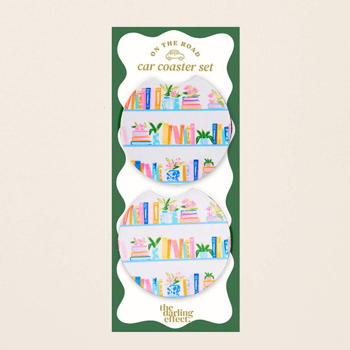 Car Coaster Set–Book Shelfie