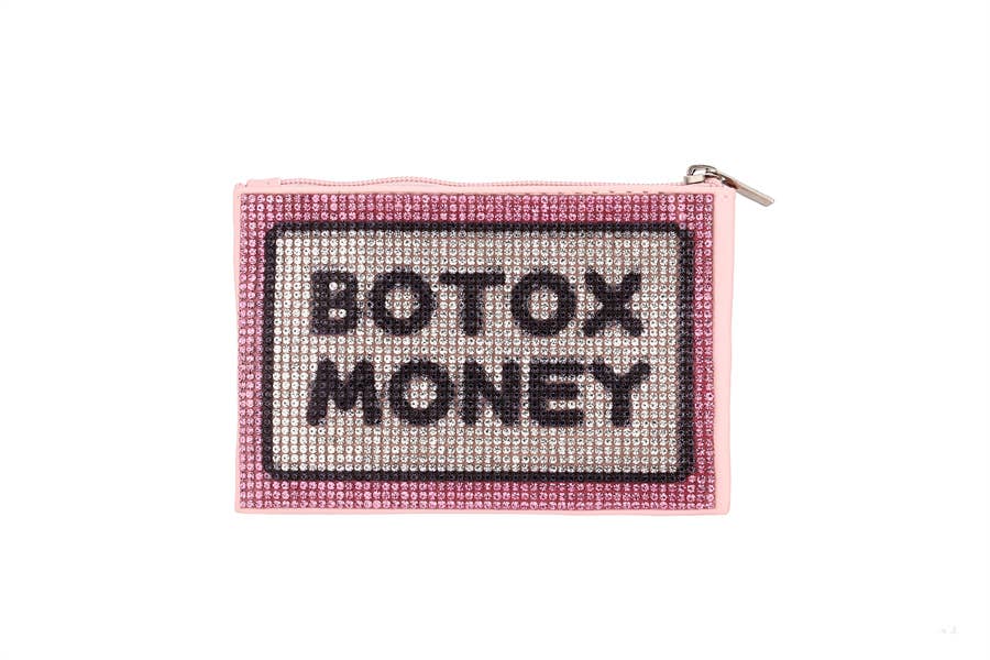 Rhinestone Botox Money Coin Purse