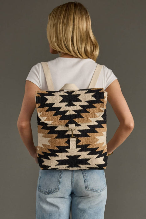 Cream, Black & Tan Western Backpack