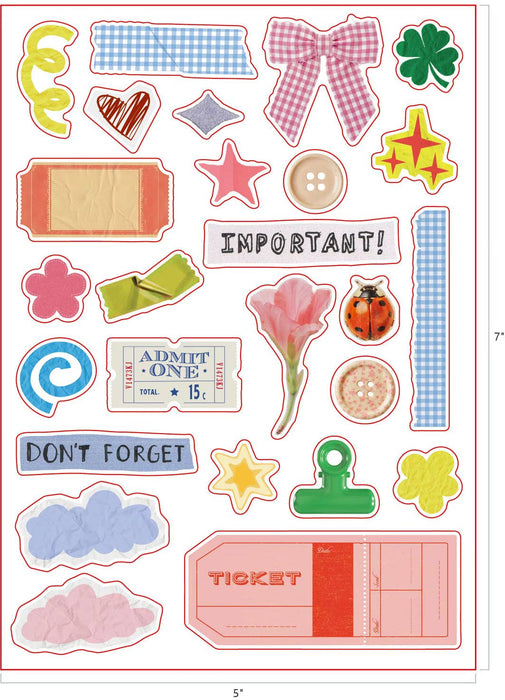 Colorful Ephemera Sticker Sheet