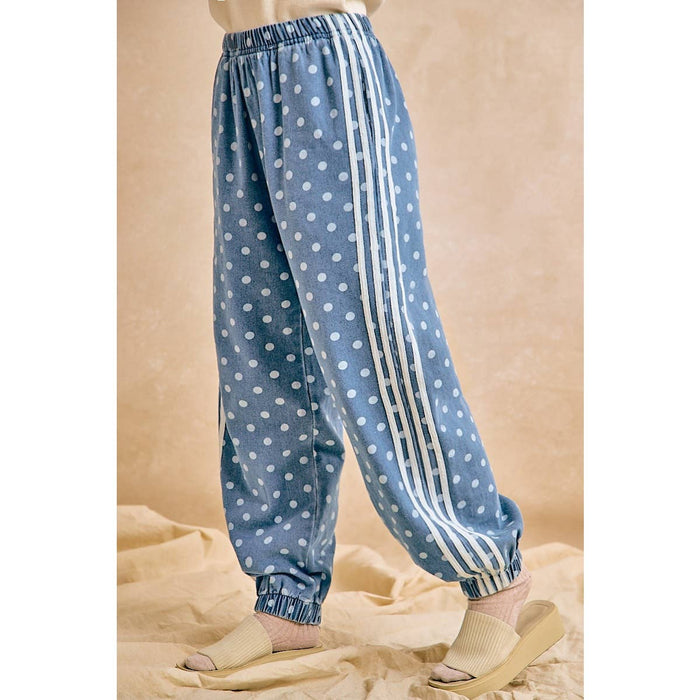 Denim Polka Dot Jogger
