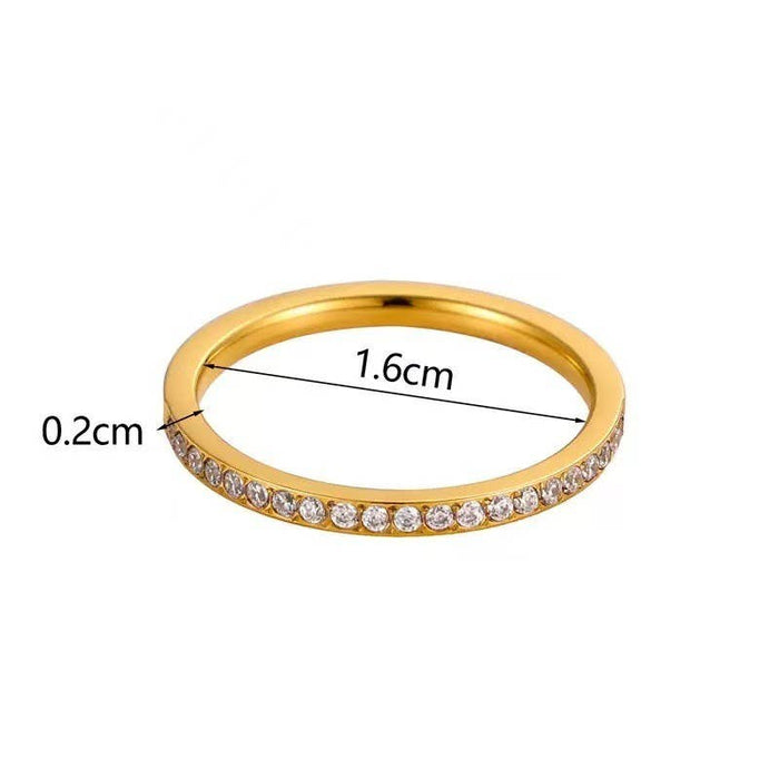 Rhinestone Eternity Band - 18k Gold