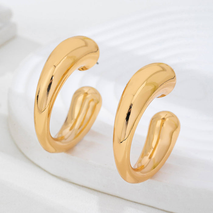 Bold Chunky Open Hoop Earrings