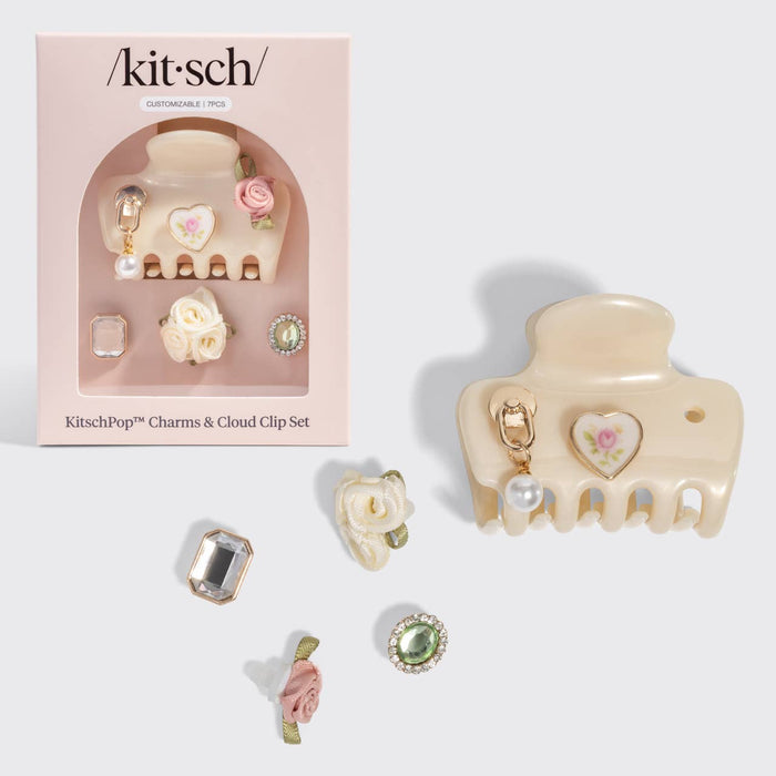 Kitsch Cloud Clip 7pc Set - Pearlized Cream