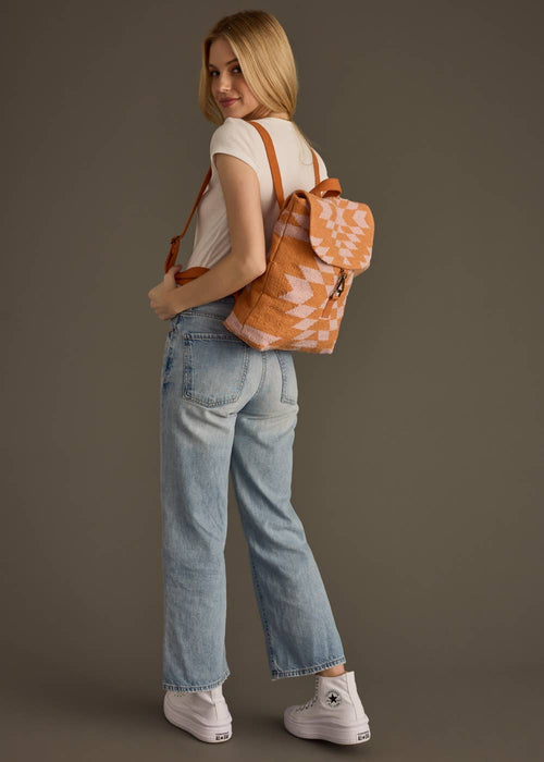 Orange & Lt. Pink Aztec Backpack