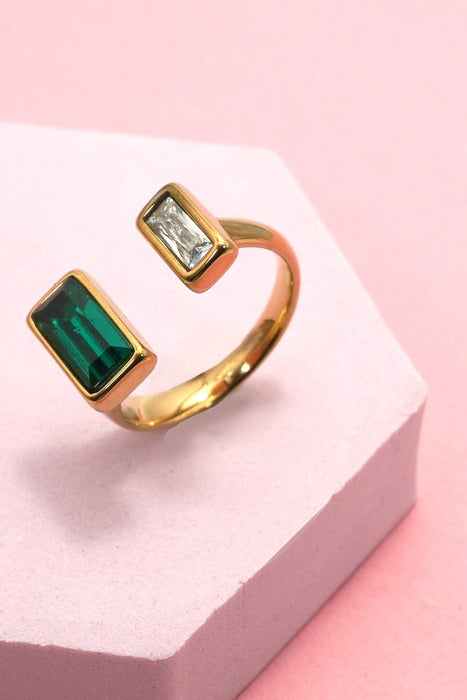 Open Gem Ring - 18k Gold
