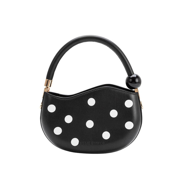 Jennie Black Polka Dot Top Handle Bag