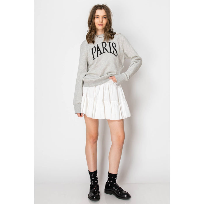 Paris Embroidered Crewneck Sweatshirt