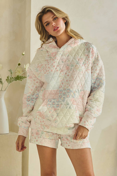 Quilted oversized Hoodie