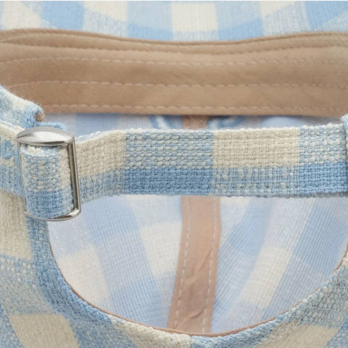 Blue bow embroidered cap