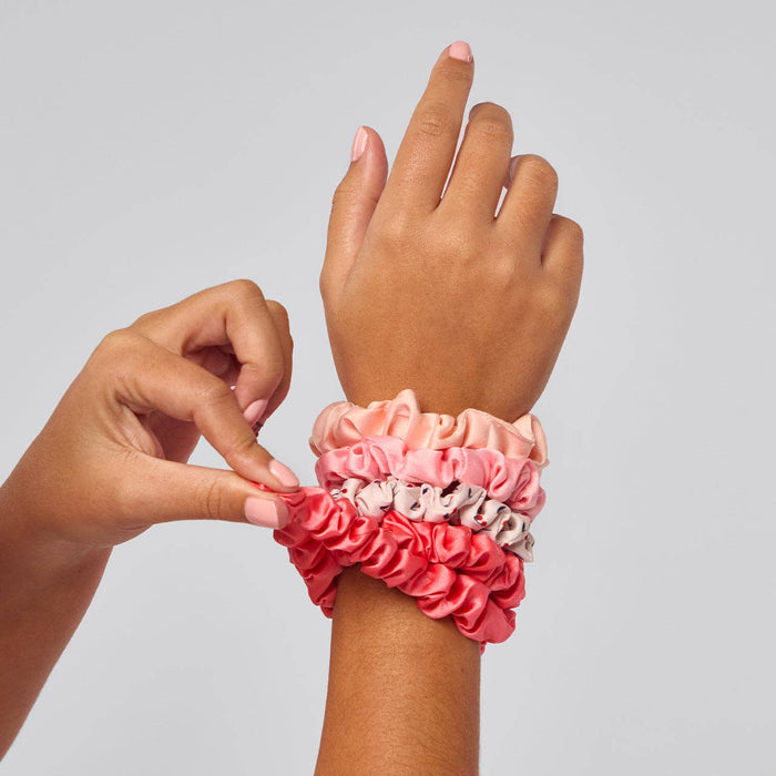 Kitsch Satin Scrunchies -Cherry Blossom