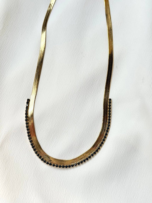 Herringbone Necklace 18k Gold