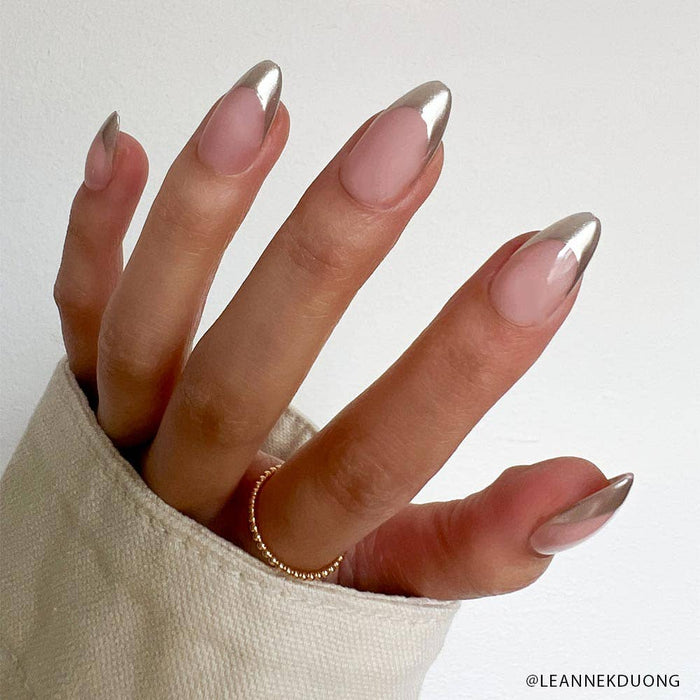 Glamnetic Chrome Silver French Tip