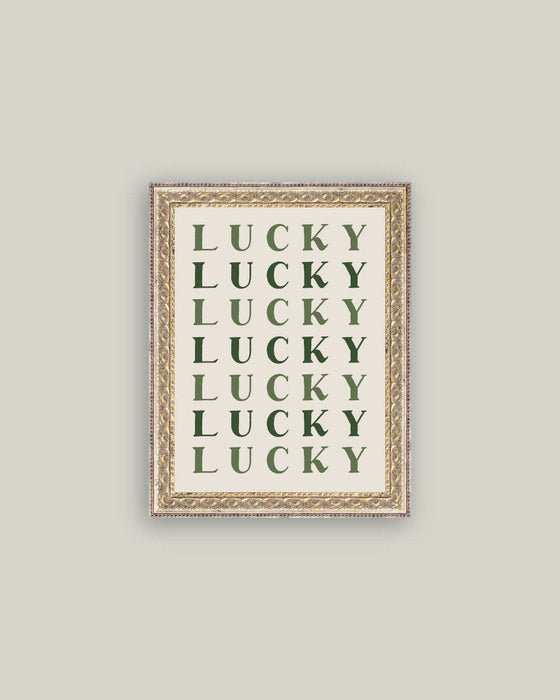 Lucky Lucky Lucky Framed Antique Art