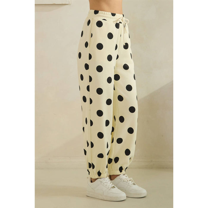 Black Polka Dot Sweatpants