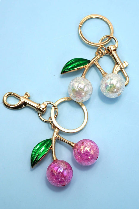 CHERRY KEYCHAIN BAG CHARM