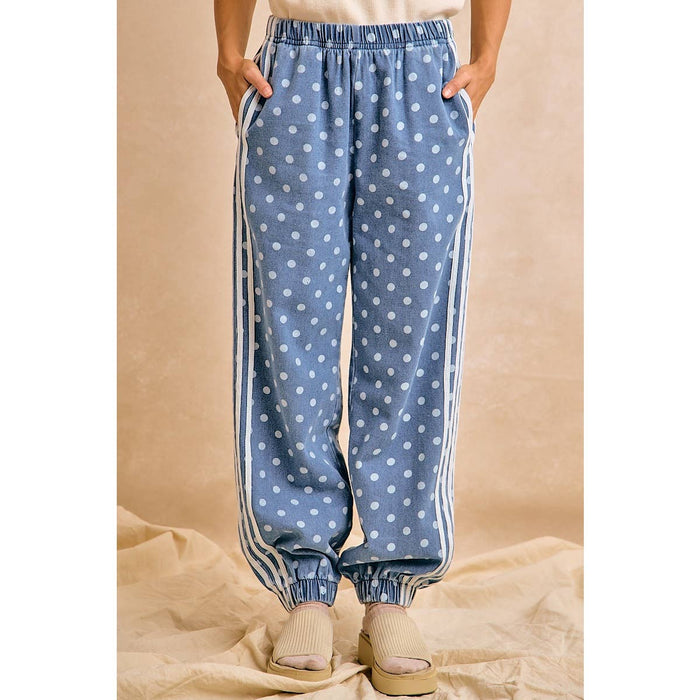 Denim Polka Dot Jogger