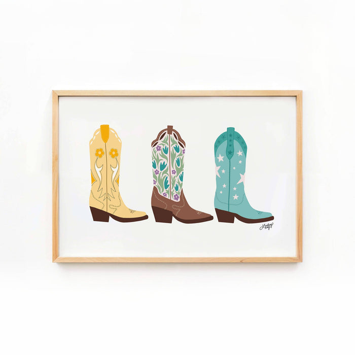 Western Cowboy Boots Print