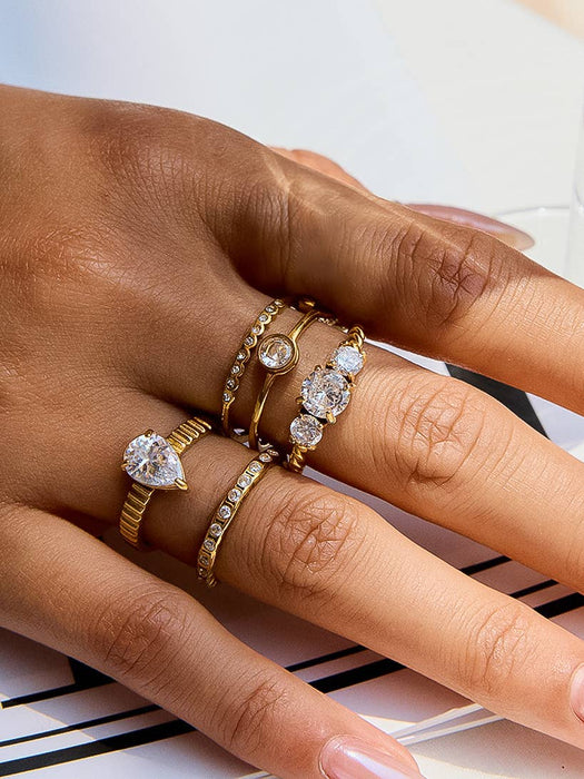Stack Stone Ring - 18k Gold