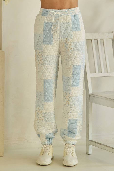 Quilted textured lounge pants